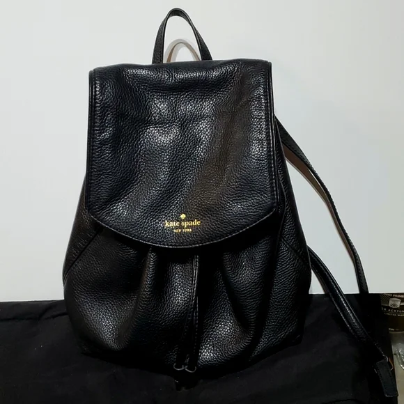 KATE SPADE BLACK MADISON FLAP BACKPACK s-l400.jpg main image 3